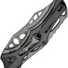 CIVIVI Biophase Damascus, Gray Aluminum G10, Black