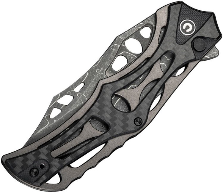 Taschenmesser CIVIVI Biophase Damascus, Gray Aluminum G10, Black