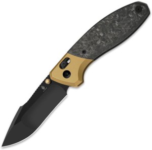 Cuchillo plegable | Navajas Kizer Staffi S45VN | Black Ti CF DLC