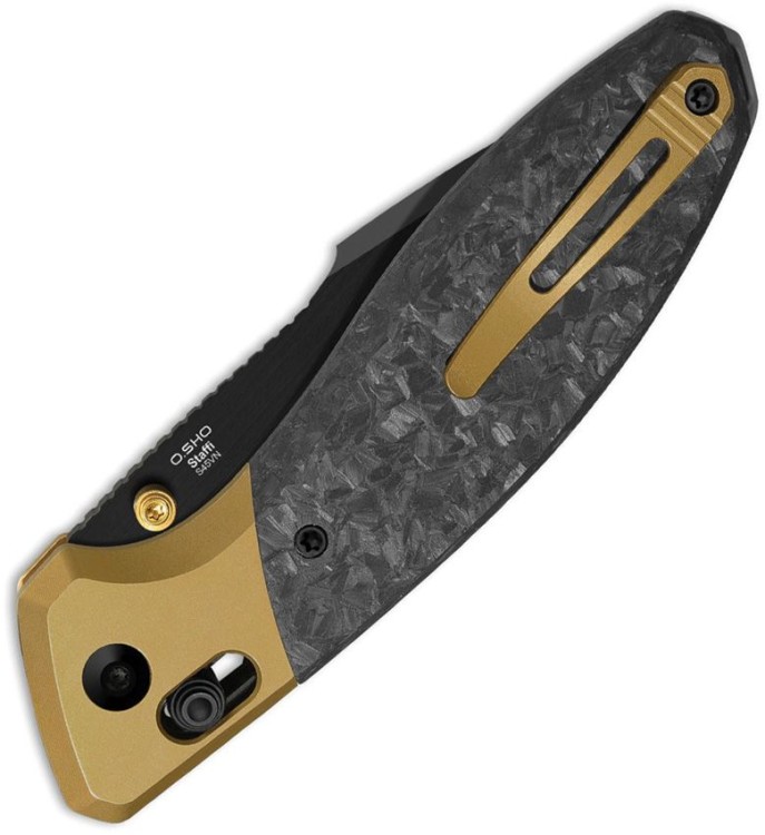Cuchillo Cuchillo plegable | Navajas Kizer Staffi S45VN | Black Ti CF DLC