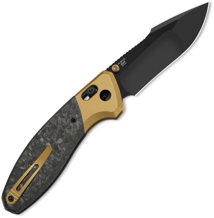 Cuchillo Cuchillo plegable | Navajas Kizer Staffi S45VN | Black Ti CF DLC