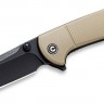 CIVIVI Badlands Vagabond Flipper Knife 9Cr18MoV Black Stonewashed Tan C2019A
