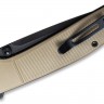Cuchillo CIVIVI Badlands Vagabond Flipper Knife 9Cr18MoV Black Stonewashed Tan C2019A