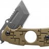 Cuchillo TOPS Knives 208 Clipper Cigar Cutter Friction, Tumbled Tanto Blade, OD Green G10 Handles with Cigar Hole 2CP-01