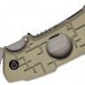 Cuchillo TOPS Knives 208 Clipper Cigar Cutter Friction, Tumbled Tanto Blade, OD Green G10 Handles with Cigar Hole 2CP-01