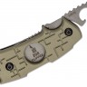 TOPS Knives 208 Clipper Cigar Cutter Friction, Tumbled Tanto Blade, OD Green G10 Handles with Cigar Hole 2CP-01