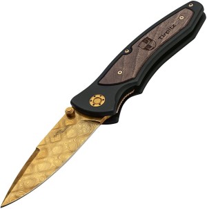 Cuchillo plegable Böker Tirpitz-Damascus Gold 110194DAM