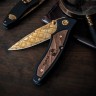 Böker Tirpitz-Damascus Gold folding knife 110194DAM 