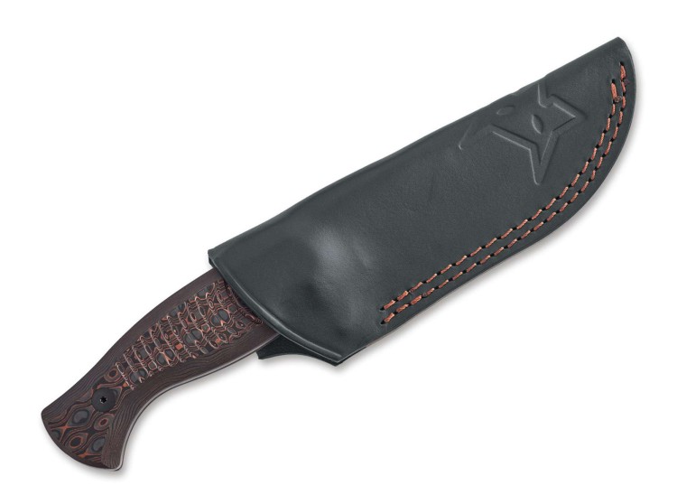 Cuchillo Fox Knives East Wood Tiger Fat Carbon Uni Copper Damascus Cuchillo Fox Knives East Wood Tiger Fat Carbon Uni Copper Damascus