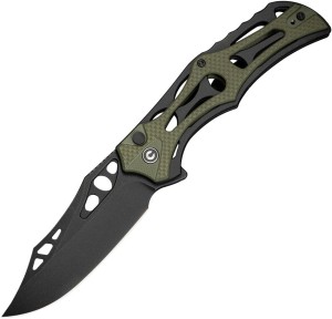 Cuchillo plegable CIVIVI Biophase Nitro-V Black, Aluminum G10, Green