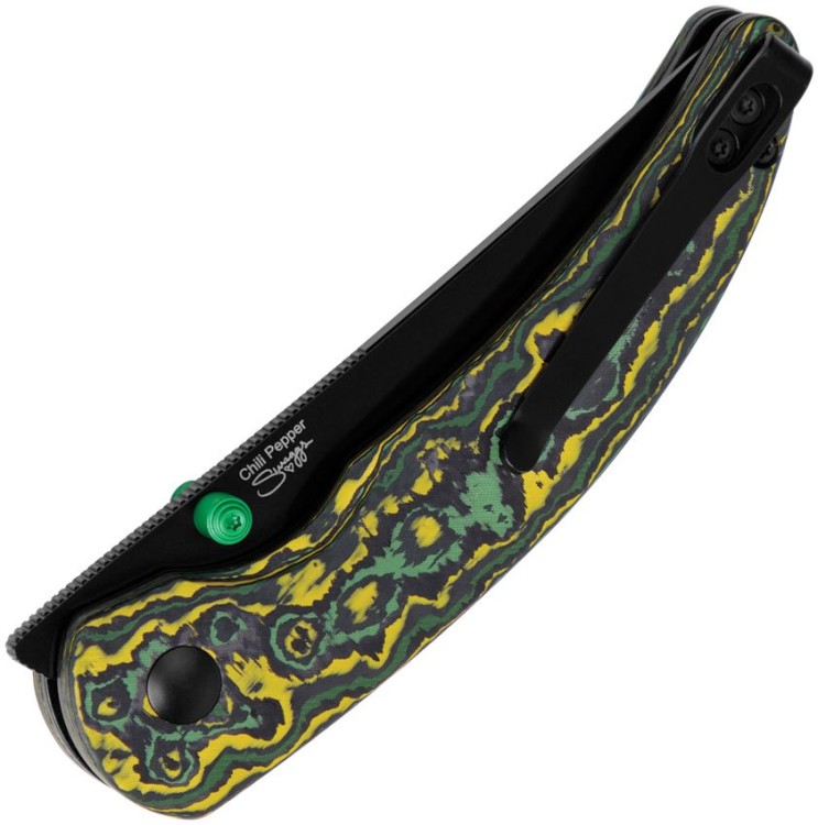 Taschenmesser Kizer Cutlery Chili Pepper Button Lock Toxic