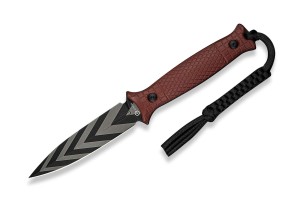 CIVIVI Perfrico 14C28N | Burgundy G10 | Black & Gray Striped