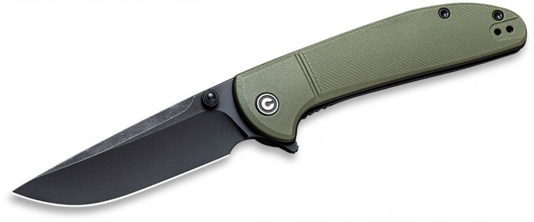 CIVIVI  Badlands Vagabond Flipper Knife 9Cr18MoV Black Stonewashed Blade OD Green C2019B