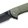 CIVIVI  Badlands Vagabond Flipper Knife 9Cr18MoV Black Stonewashed Blade OD Green C2019B