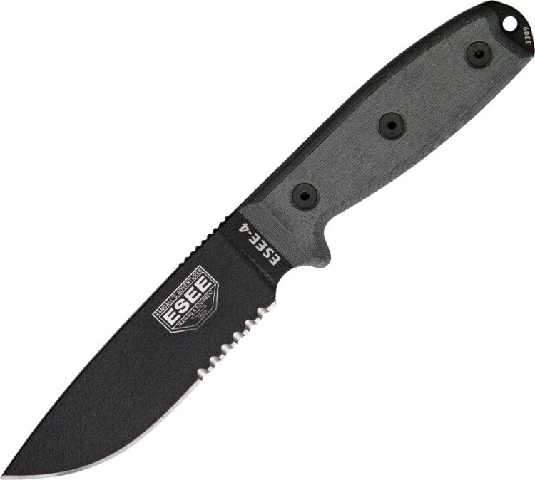 Cuchillo Cuchillo | Navajas ESEE Model 4 Part | Serrated