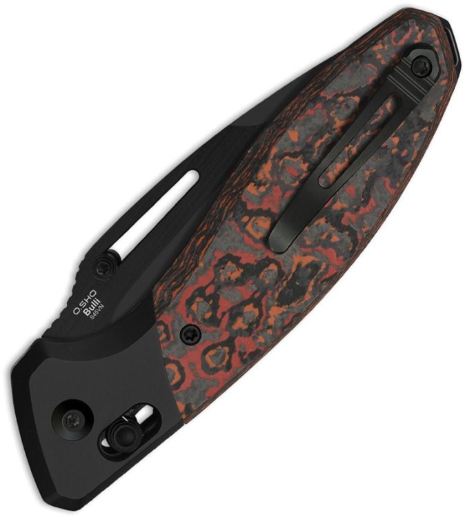 Cuchillo Cuchillo plegable | Navajas Kizer Bulli S45VN | Black Ti CF Mars Valley DLC