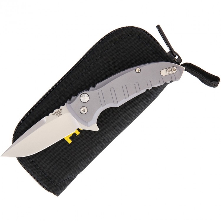 Hogue X1 Micro Button Lock Matte Gry folding knife Hogue X1 Micro Button Lock Matte Gry folding knife