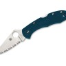 Taschenmesser Spyderco Delica 4 | Lightweight K390 | Serrated Blue