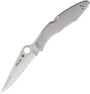 Складной нож Spyderco Police Model Lockback, serrated