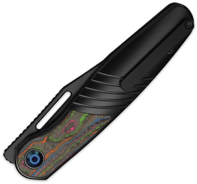 Cuchillo Cuchillo plegable | Navajas Kizer Raze S45VN | Black Ti CF Camo 80's DLC