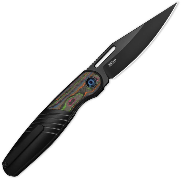 Cuchillo Cuchillo plegable | Navajas Kizer Raze S45VN | Black Ti CF Camo 80's DLC