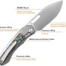 Cuchillo Cuchillo plegable | Navajas REMETTE Orca | M390 | Titanium Cuchillo Cuchillo plegable | Navajas REMETTE Orca | M390 | Titanium