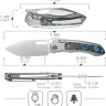 Cuchillo Cuchillo plegable | Navajas REMETTE Orca | M390 | Titanium Cuchillo Cuchillo plegable | Navajas REMETTE Orca | M390 | Titanium