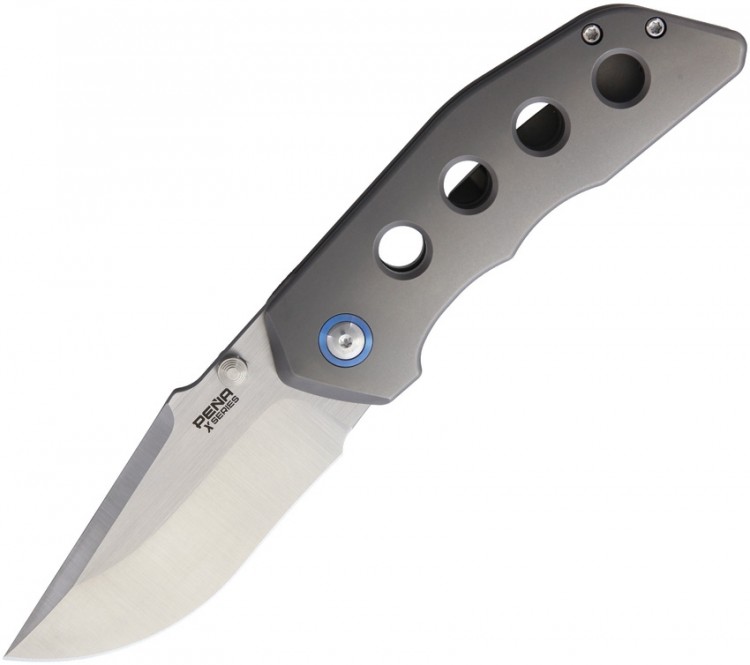 Складной нож Pena Knives Rhino Blue Titanium w/Stud