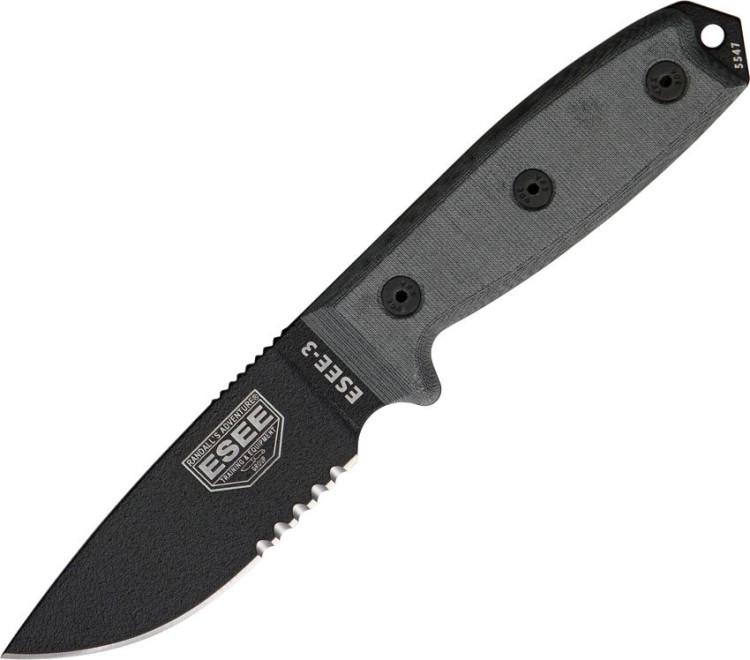 Нож  ESEE Model 3 | Part Serrated