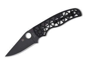 Taschenmesser Spyderco Edgerati | Black Aluminum | Black Blade