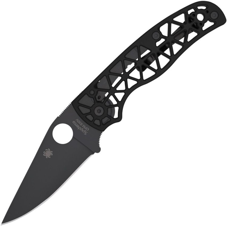 Taschenmesser Spyderco Edgerati | Black Aluminum | Black Blade