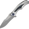 WE Knife Tighe Down | M390 | Titanium Blue & Black CF
