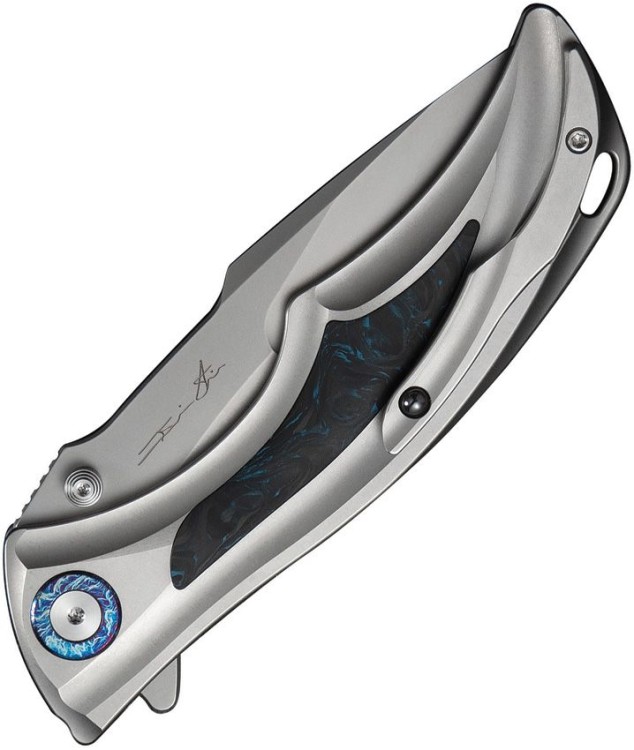 Cuchillo Cuchillo plegable | Navajas WE Knife Tighe Down | M390 | Titanium Blue & Black CF Cuchillo Cuchillo plegable | Navajas WE Knife Tighe Down | M390 | Titanium Blue & Black CF