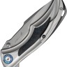 WE Knife Tighe Down | M390 | Titanium Blue & Black CF