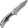 WE Knife Tighe Down | M390 | Titanium Blue & Black CF