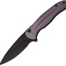 CIVIVI Button Lock Kitefin 14C28N | Purple Aluminum Black Stonewash