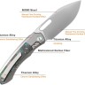 Cuchillo Cuchillo plegable | Navajas REMETTE Orca | M390 | Titanium CF Cuchillo Cuchillo plegable | Navajas REMETTE Orca | M390 | Titanium CF