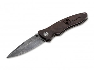Böker Tirpitz-Damascus Wood folding knife 110192DAM