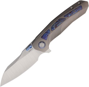 Cuchillo plegable | Navajas REMETTE Kestrel Timascus | Titanium | S35VN