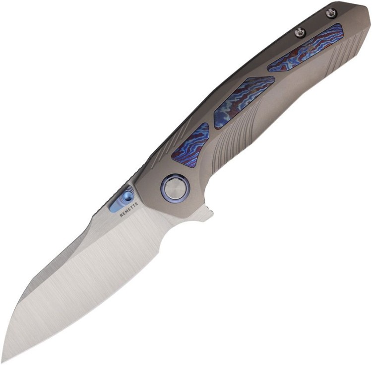 Taschenmesser REMETTE Kestrel Timascus | Titanium | S35VN