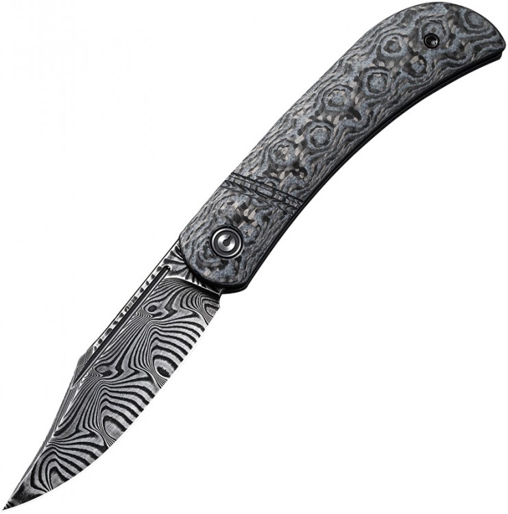 Складной нож CIVIVI Appalachian Drifter Slipjoint Flipper Damascus Gray G10/Rose Carbon Fiber C2015DS-1