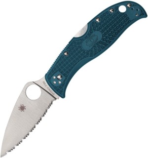 Spyderco LeafJumper Lockback Serrated | Blue