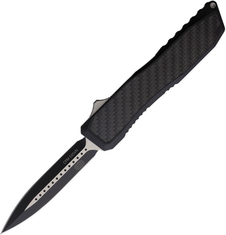 Складной нож EOS Auto Harpoon OTF Black CF