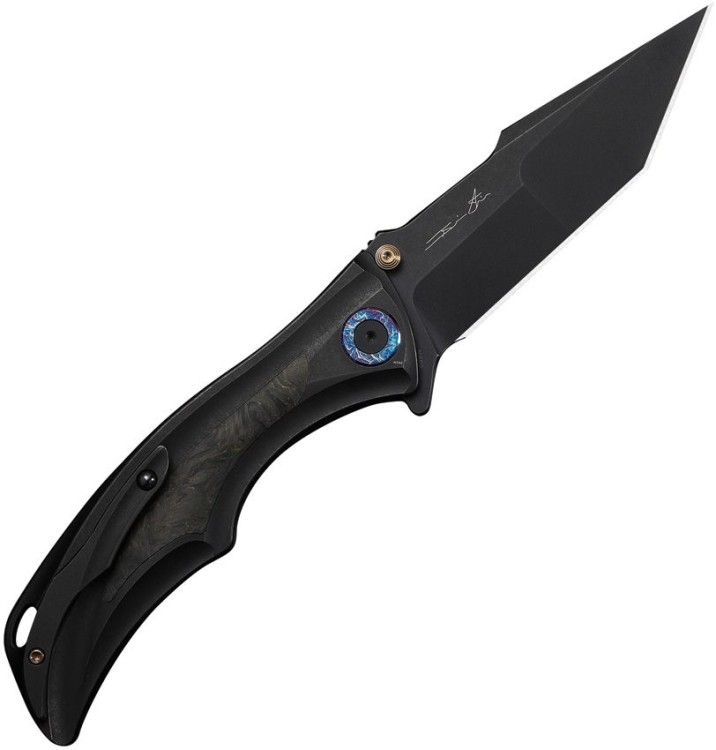 Cuchillo Cuchillo plegable | Navajas WE Knife Tighe Down | M390 | Titanium All Black Yellow CF Cuchillo Cuchillo plegable | Navajas WE Knife Tighe Down | M390 | Titanium All Black Yellow CF