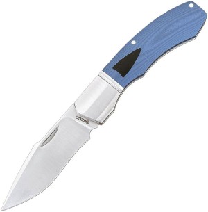 Taschenmesser Begg Recurve Slip Joint Blue G10 