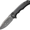 Cuchillo Cuchillo plegable | Navajas CIVIVI Mini Praxis Button Lock, Damascus