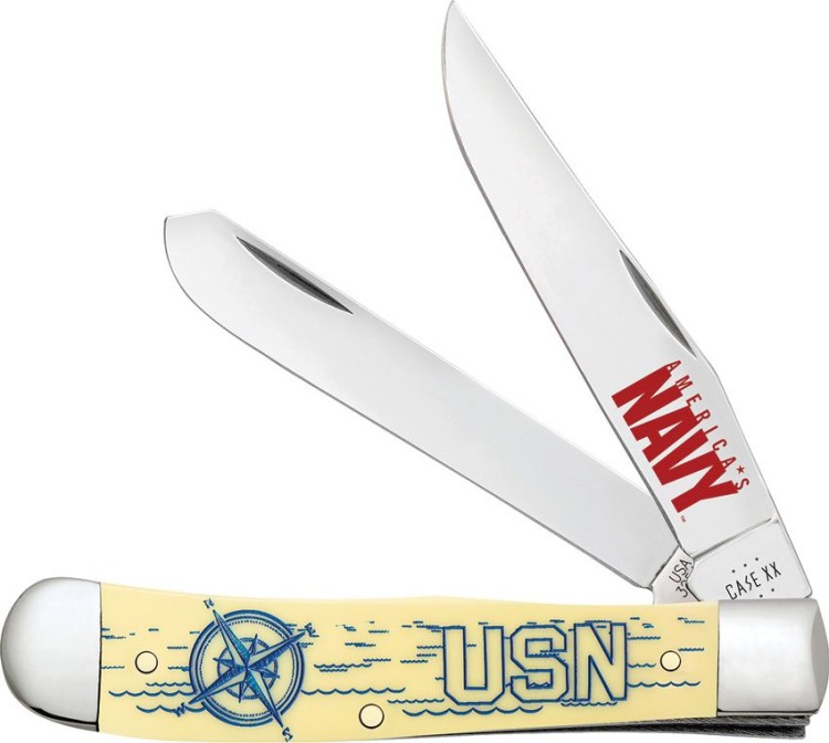 Cuchillo Cuchillo plegable Case Cutlery U.S. Navy Trapper Yellow