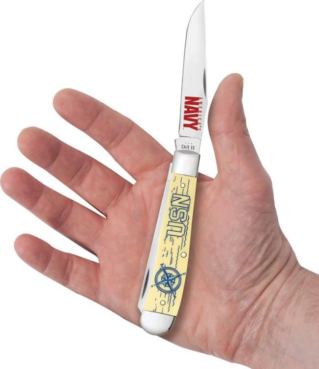 Taschenmesser Case Cutlery U.S. Navy Trapper Yellow
