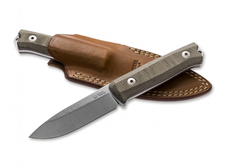 Lionsteel B40 Green Canvas Micarta knife B40CVG Lionsteel B40 Green Canvas Micarta knife B40CVG