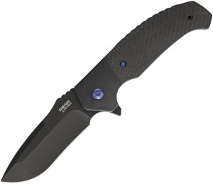 Складной нож Pena Knives Mini Diesel Framelock Carbon Fiber, чёрный